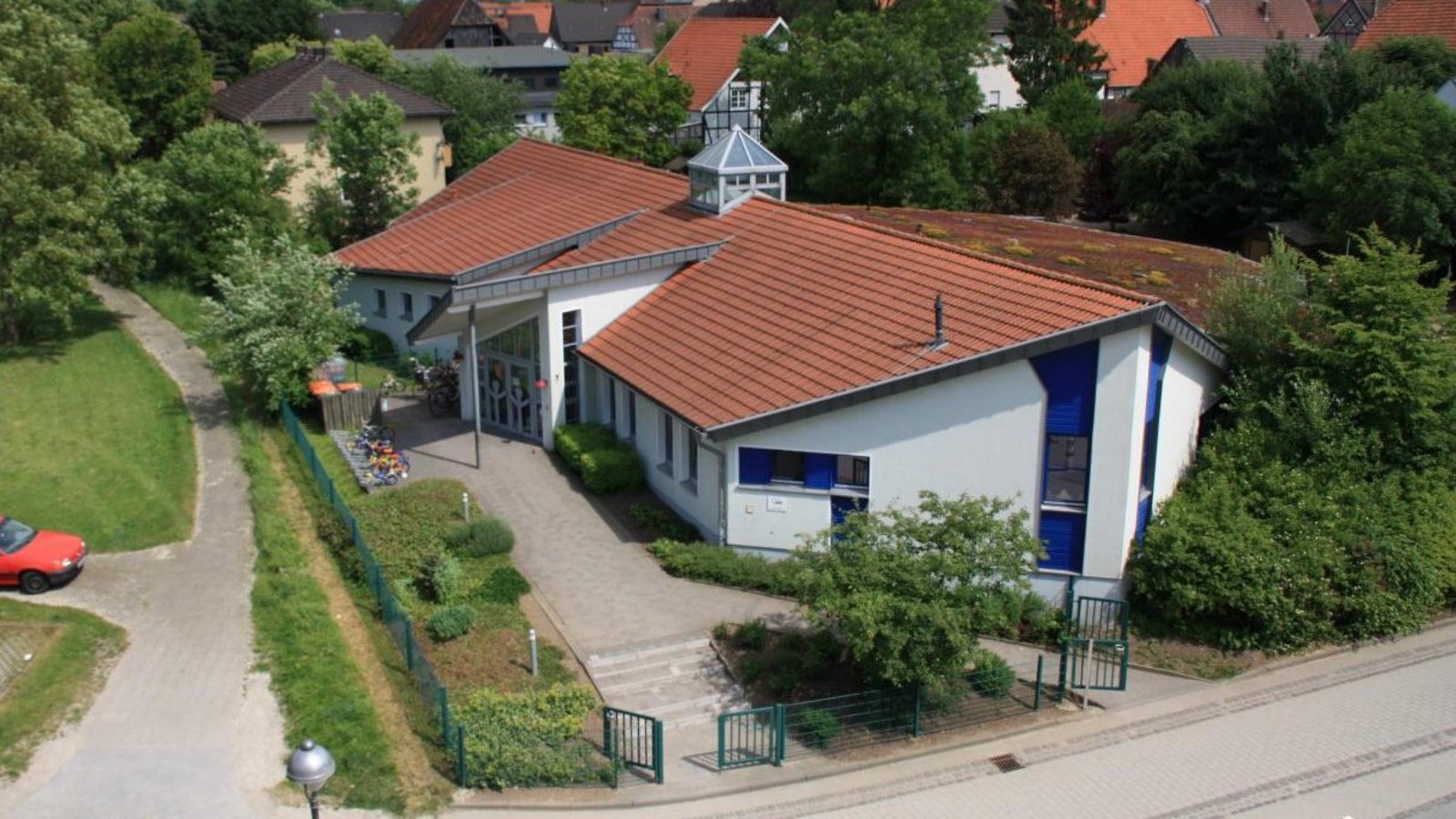Luftbild der Kita