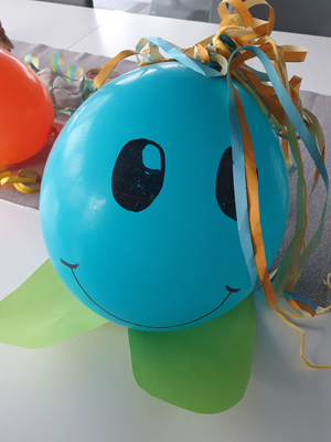 Luftballon mit Augen