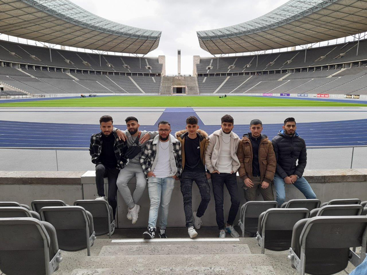 Gruppenbild im Olympiastadion