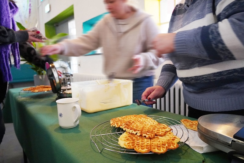 Es gab unter anderem leckere Waffeln